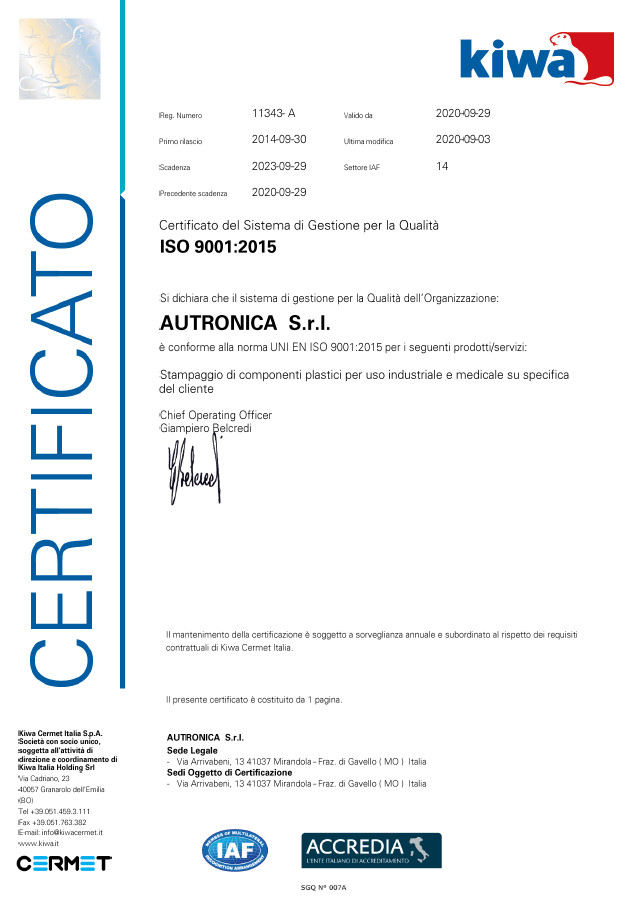 certificazione ISO 9001